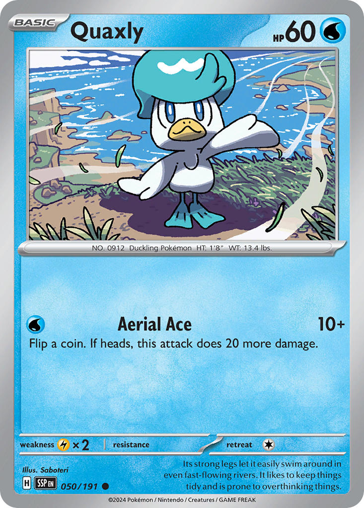 Quaxly 050/191 Common Surging Sparks Pokémon card