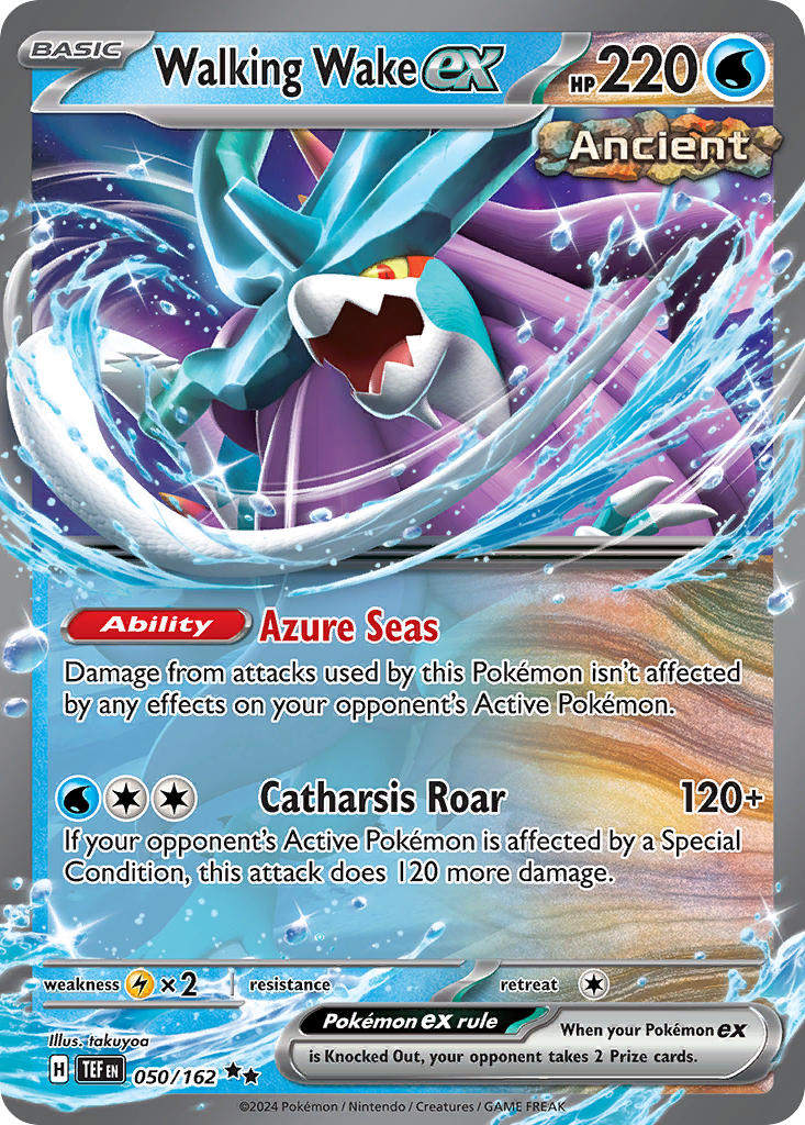 Walking Wake EX 050/162 Double Rare Temporal Forces Pokémon card