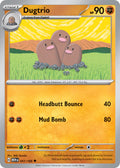 Dugtrio 051/165 Uncommon 151 Pokémon card