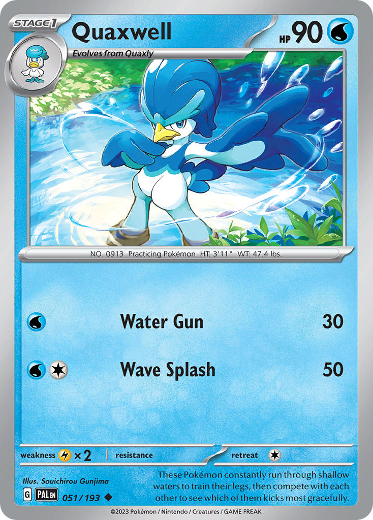 Quaxwell 051/193 Uncommon Paldea Evolved Pokémon card