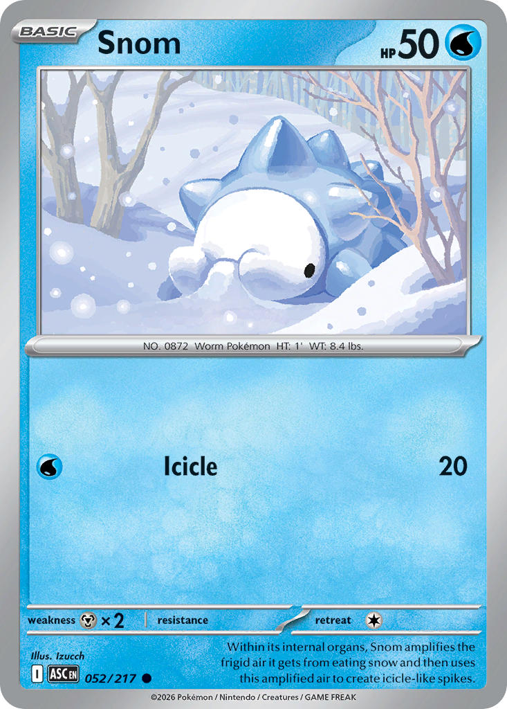 Snom 052/217 Common Ascended Heroes Pokémon card