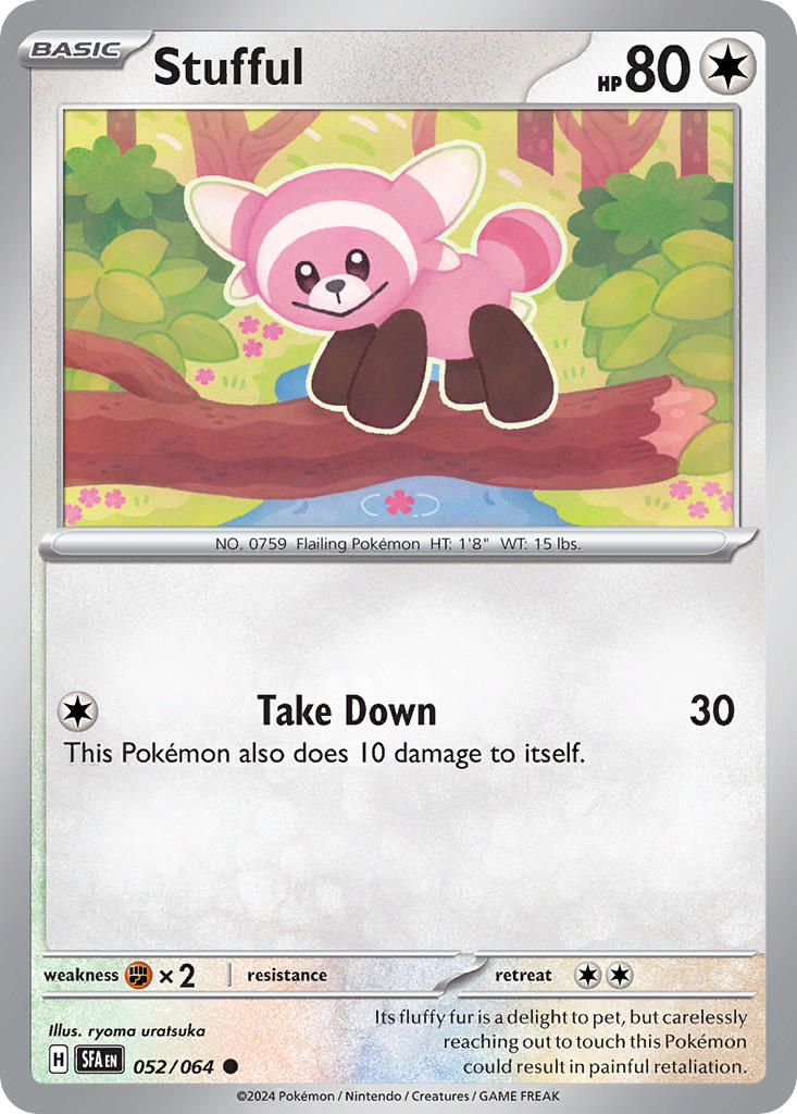 Stufful 052/064 Common Shrouded Fable Pokémon card