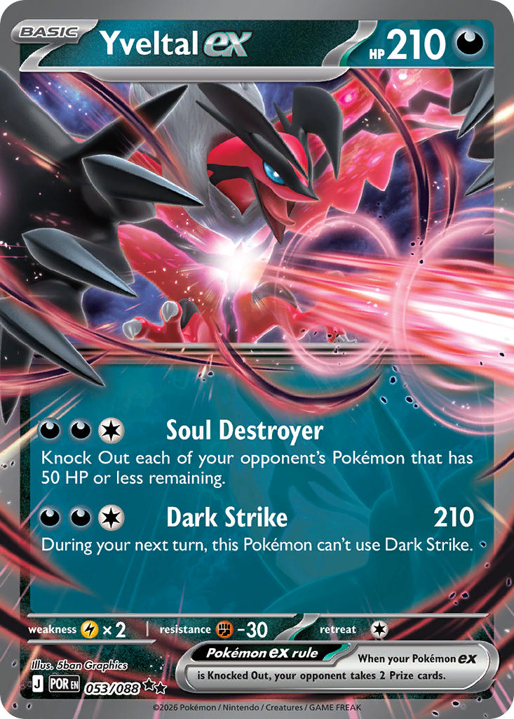 Yveltal EX 053/088 Double Rare Perfect Order Pokémon card