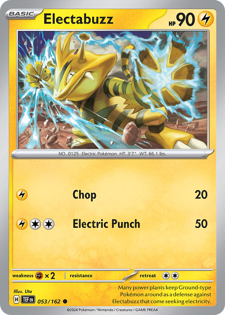 Electabuzz 053/162 Uncommon Temporal Forces Pokémon card