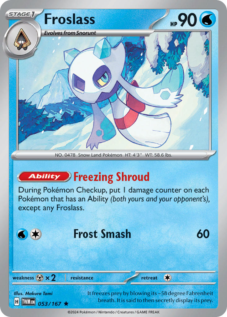 Froslass 053/167 Rare Twilight Masquerade Pokémon card