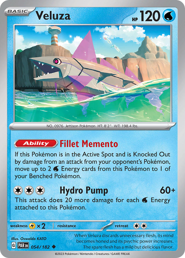 Veluza 054/182 Uncommon Paradox Rift Pokémon card