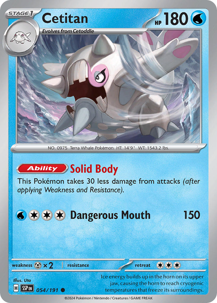 Cetitan 054/191 Common Surging Sparks Pokémon card
