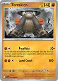Terrakion 054/086 Rare White Flare Pokémon card
