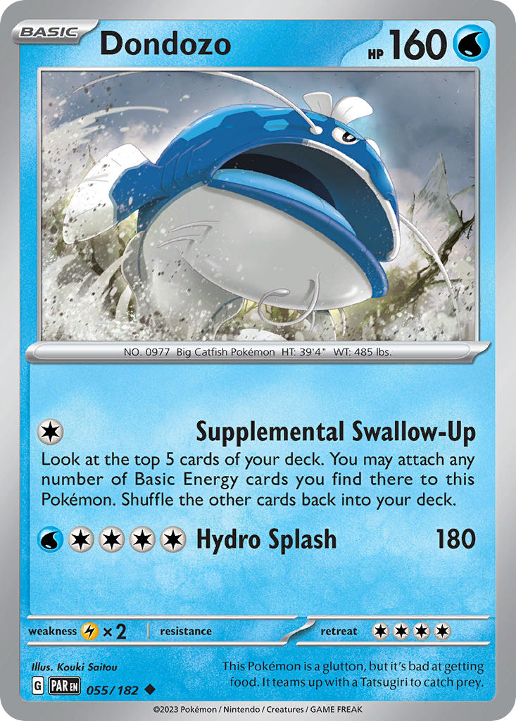 Dondozo 055/182 Uncommon Paradox Rift Pokémon card