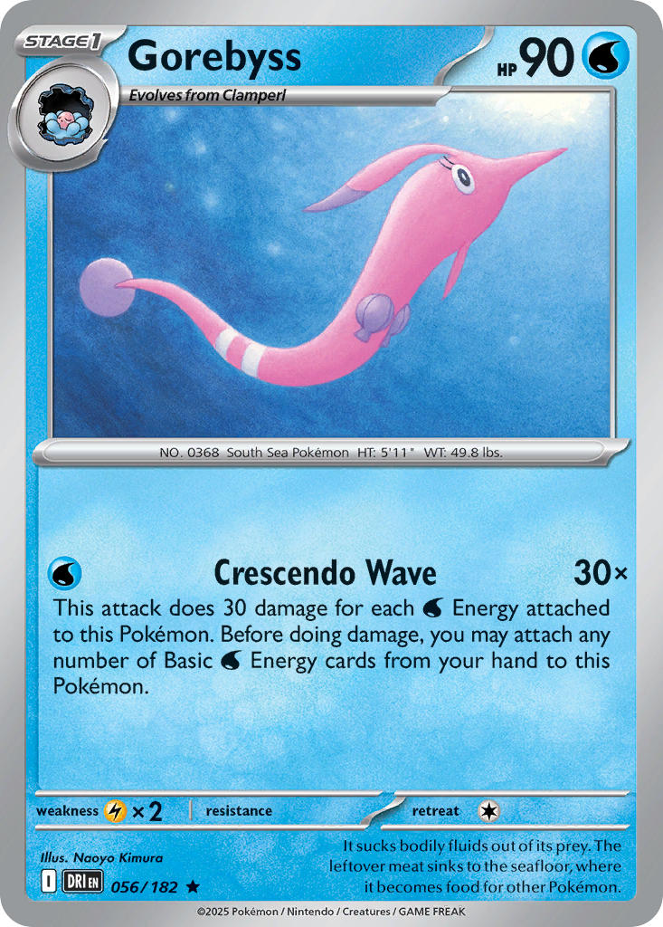 Gorebyss 056/182 Common Destined Rivals Pokémon card