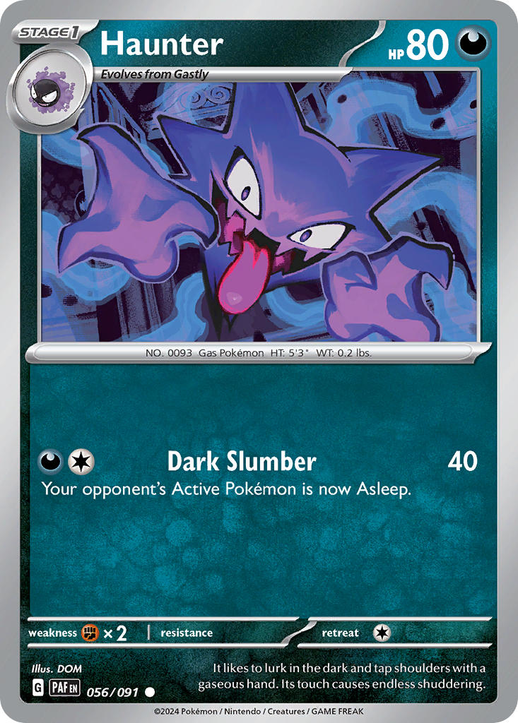 Haunter 056/091 Common Paldean Fates Pokémon card