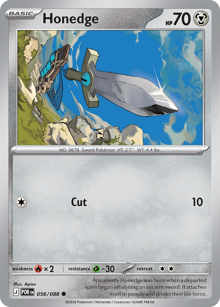 Honedge 056/088 Common Perfect Order Pokémon card