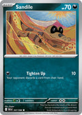 Sandile 057/086 Common Black Bolt Pokémon card