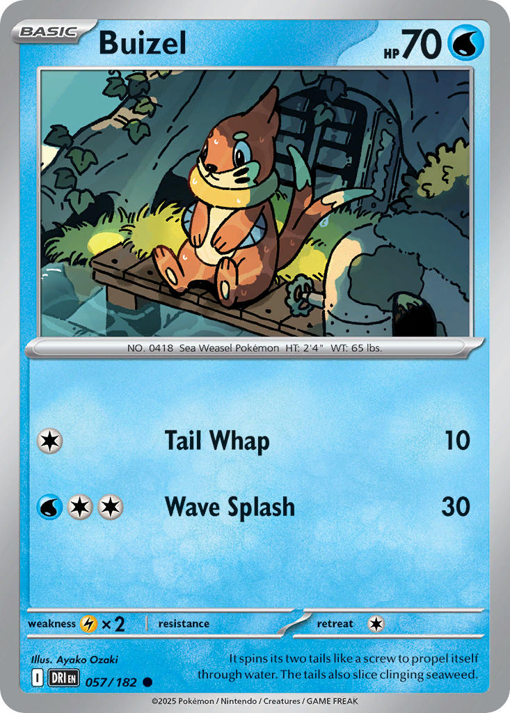 Buizel 057/182 Common Destined Rivals Pokémon card