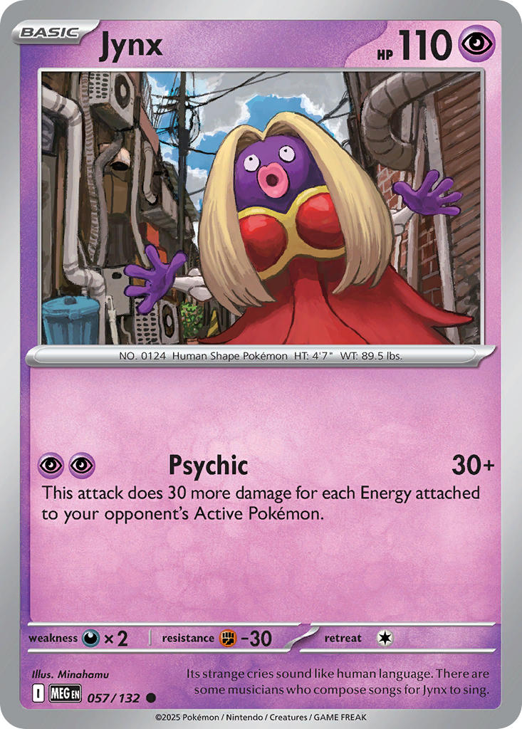 Jynx 057/132 Common Mega Evolution Pokémon card