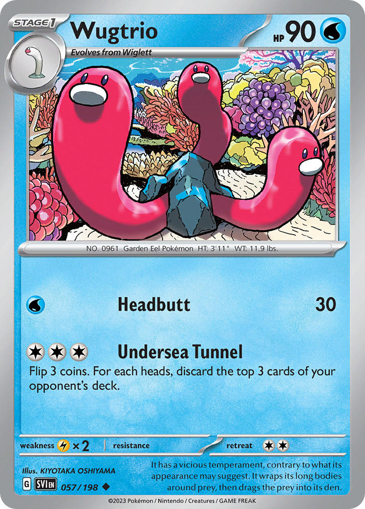 Wugtrio 057/198 Uncommon Scarlet & Violet Pokémon card