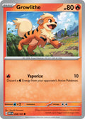Growlithe 058/165 Common 151 Pokémon card