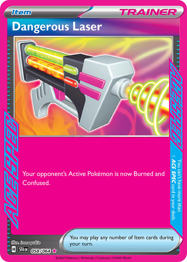 Dangerous Laser 058/064 Ace Spec Rare Shrouded Fable Pokémon card