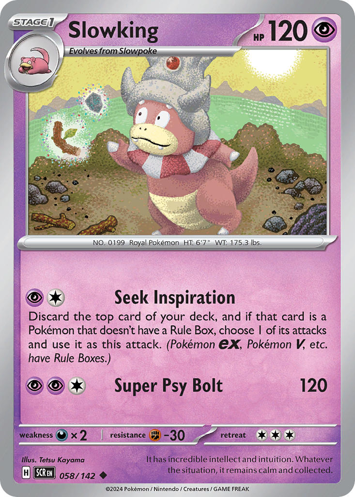 Slowking 058/142 Uncommon Stellar Crown Pokémon card