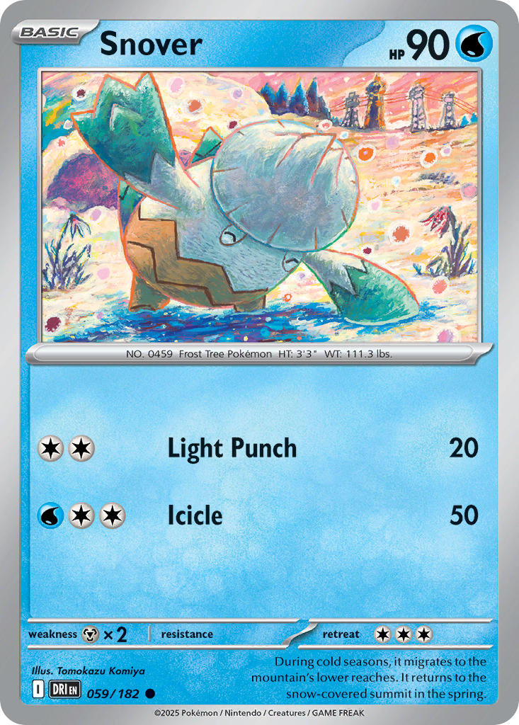 Snover 059/182 Common Destined Rivals Pokémon card