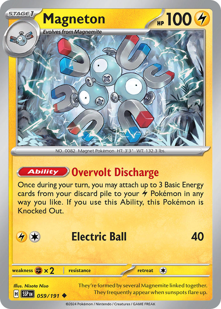 Magneton 059/191 Common Surging Sparks Pokémon card