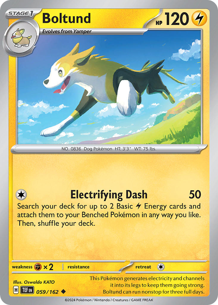 Boltund 059/162 Rare Temporal Forces Pokémon card
