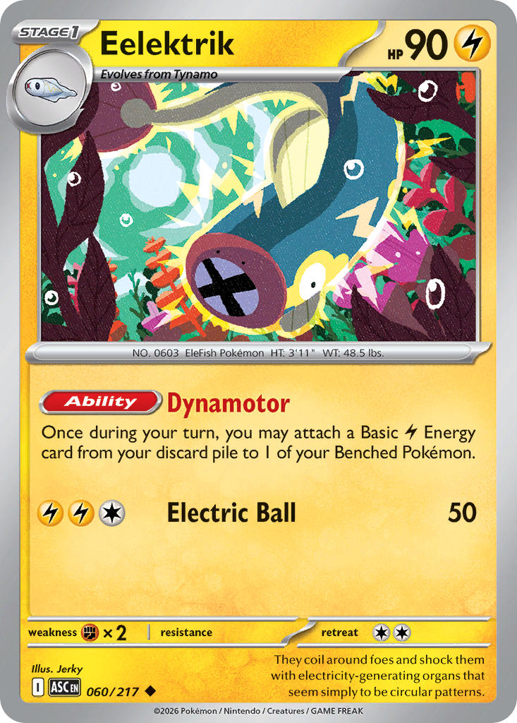 Eelektrik 060/217 Uncommon Ascended Heroes Pokémon card