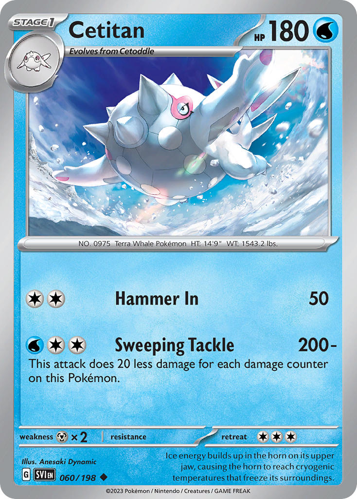 Cetitan 060/198 Uncommon Scarlet & Violet Pokémon card