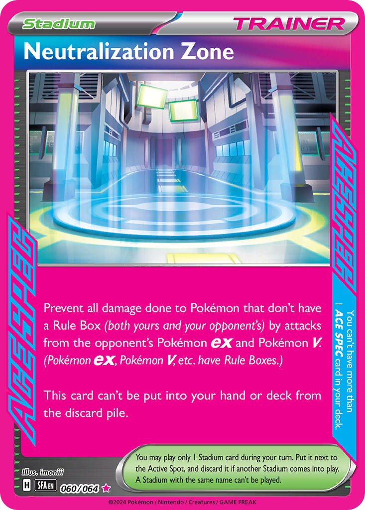 Neutralization Zone 060/064 Ace Spec Rare Shrouded Fable Pokémon card