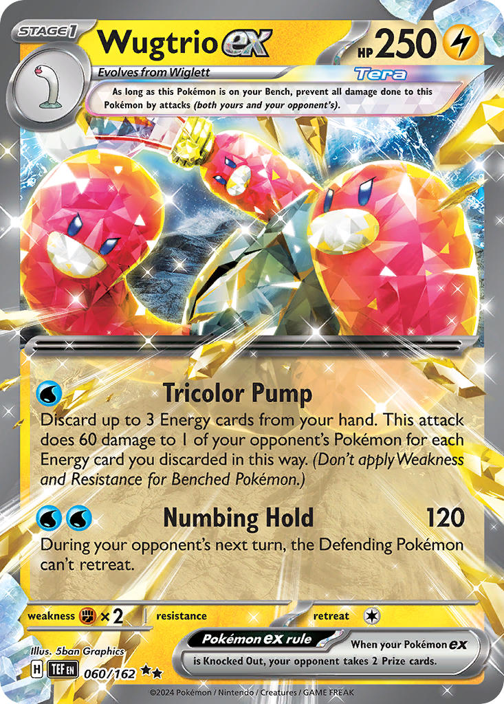 Wugtrio EX 060/162 Double Rare Temporal Forces Pokémon card