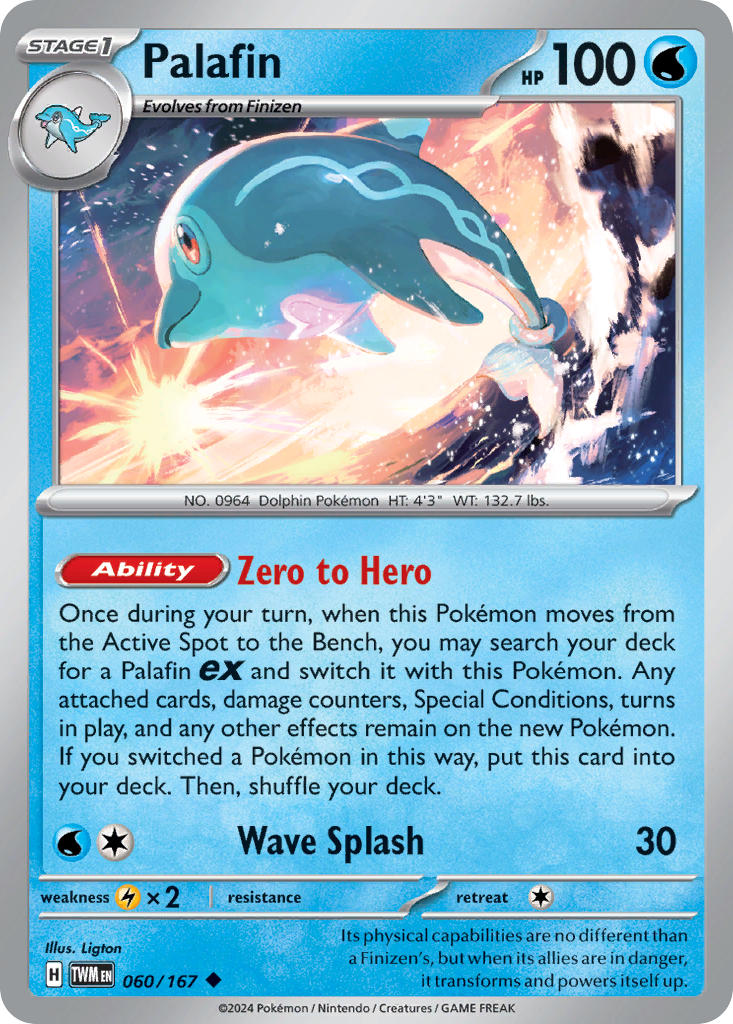 Palafin 060/167 Rare Twilight Masquerade Pokémon card