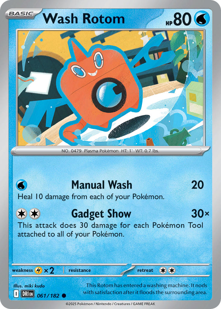 Wash Rotom 061/182 Common Destined Rivals Pokémon card