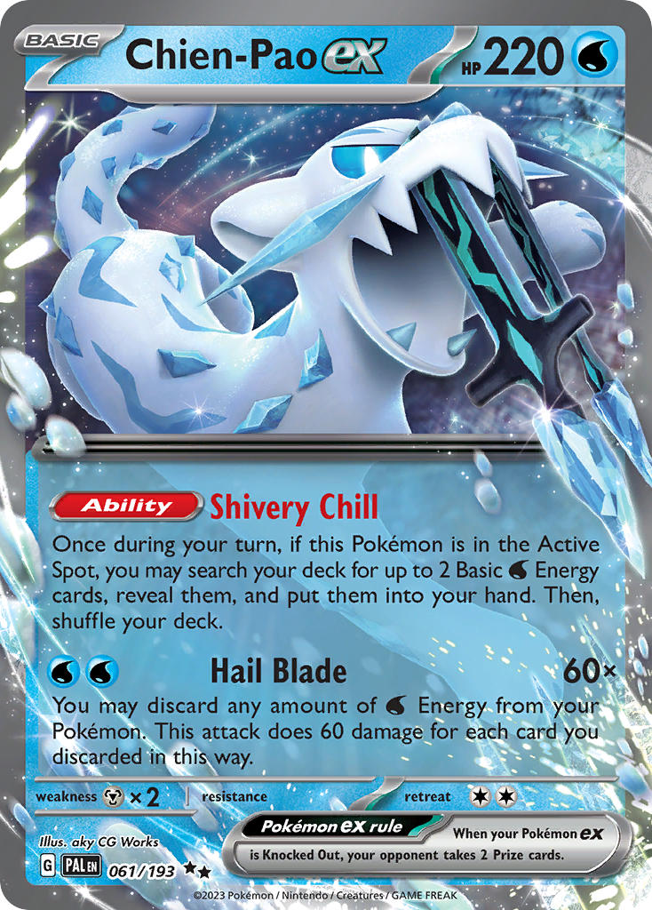 Chien-Pao EX 061/193 Double Rare Paldea Evolved Pokémon card