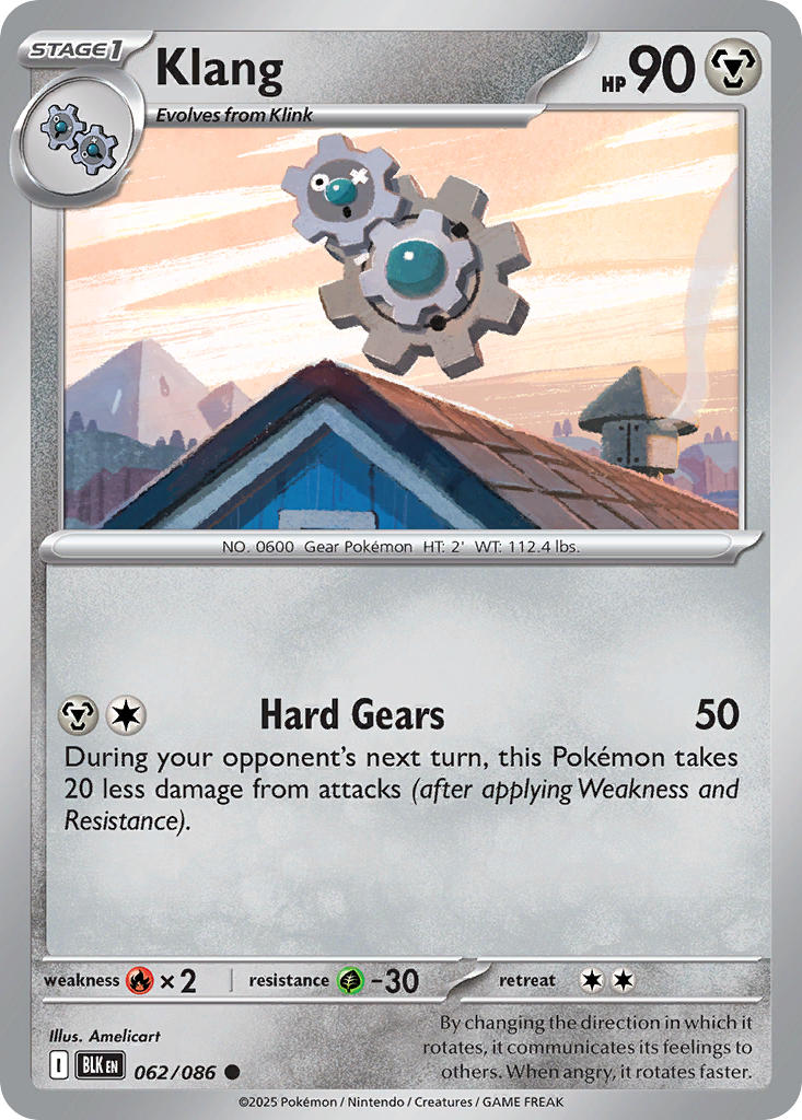 Klang 062/086 Uncommon Black Bolt Pokémon card