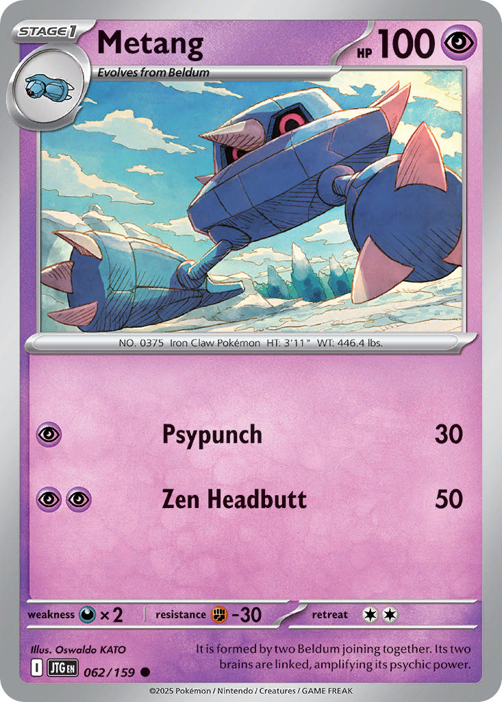Metang 062/159 Common Journey Together Pokémon card