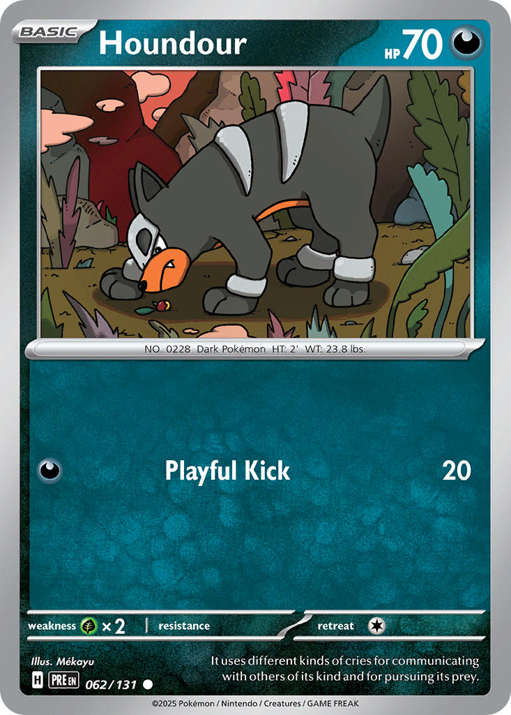 Houndour 062/131 Common Prismatic Evolutions Pokémon card