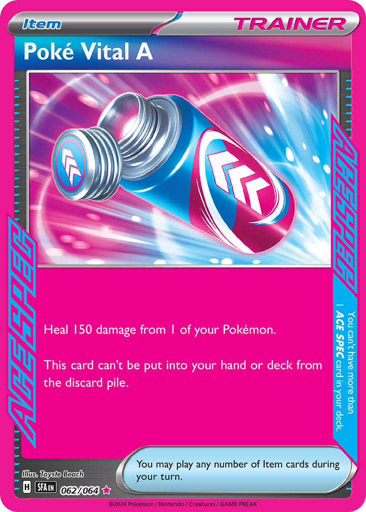 Poké Vital A 062/064 Ace Spec Rare Shrouded Fable Pokémon card