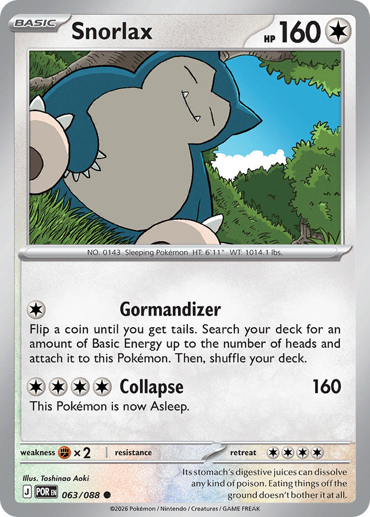 Snorlax 063/088 Common Perfect Order Pokémon card