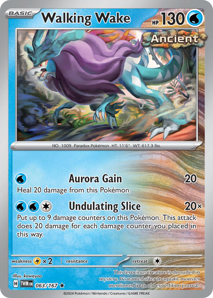 Walking Wake 063/167 Rare Twilight Masquerade Pokémon card