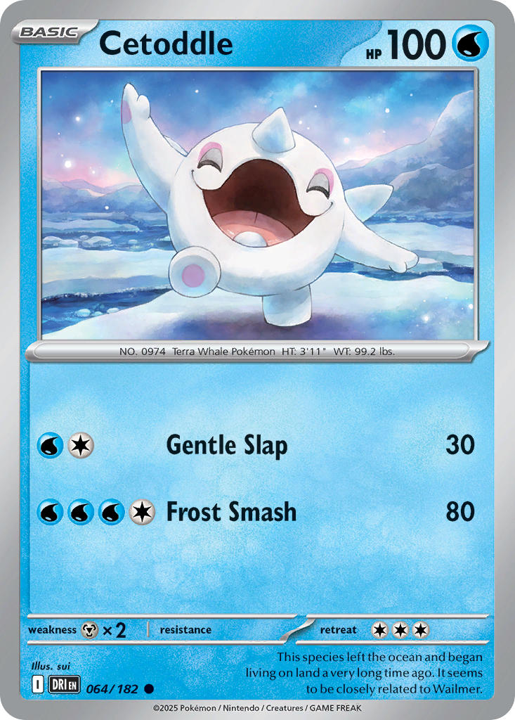 Cetoddle 064/182 Common Destined Rivals Pokémon card
