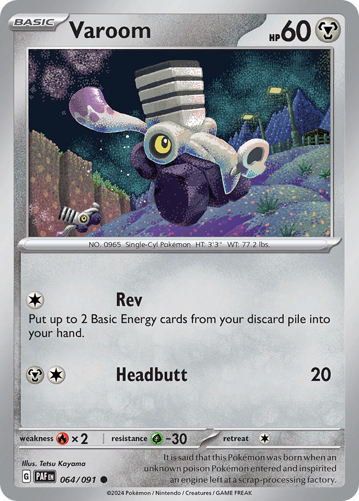 Varoom 064/091 Common Paldean Fates Pokémon card