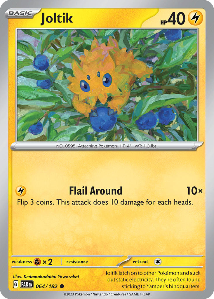 Joltik 064/182 Common Paradox Rift Pokémon card