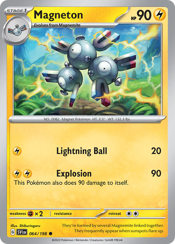 Magneton 064/198 Common Scarlet & Violet Pokémon card