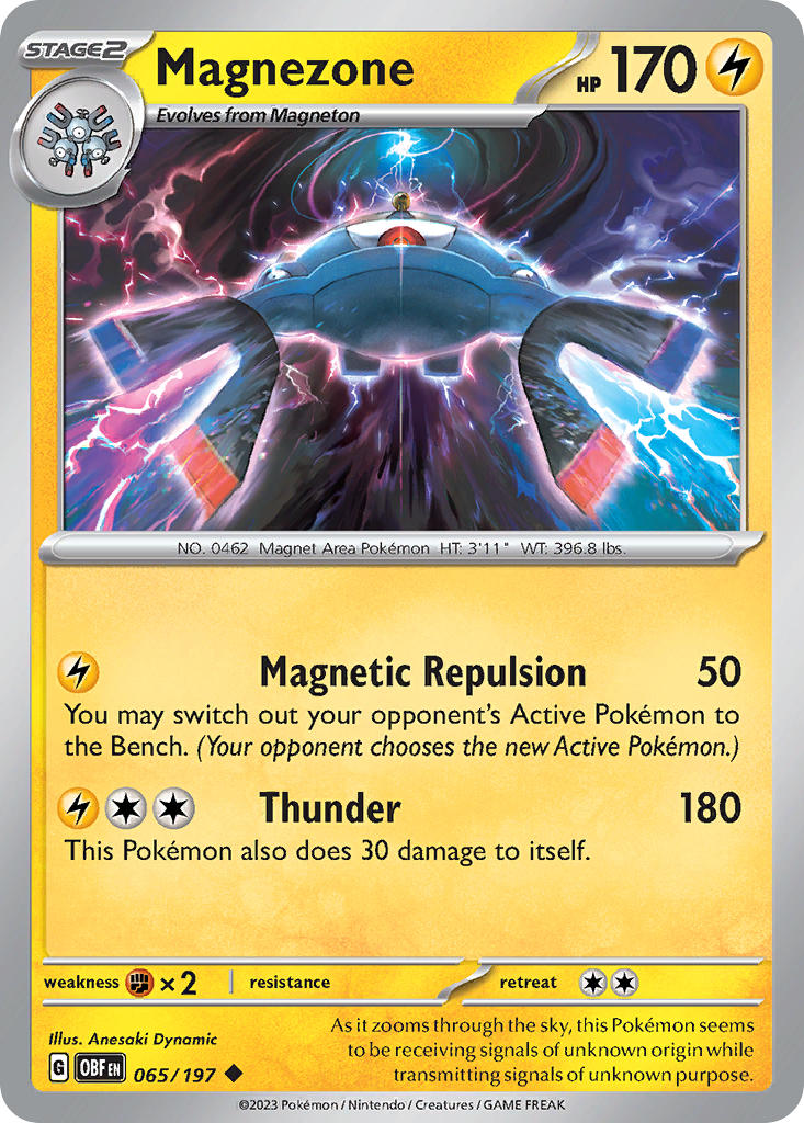 Magnezone 065/197 Uncommon Obsidian Flames Pokémon card