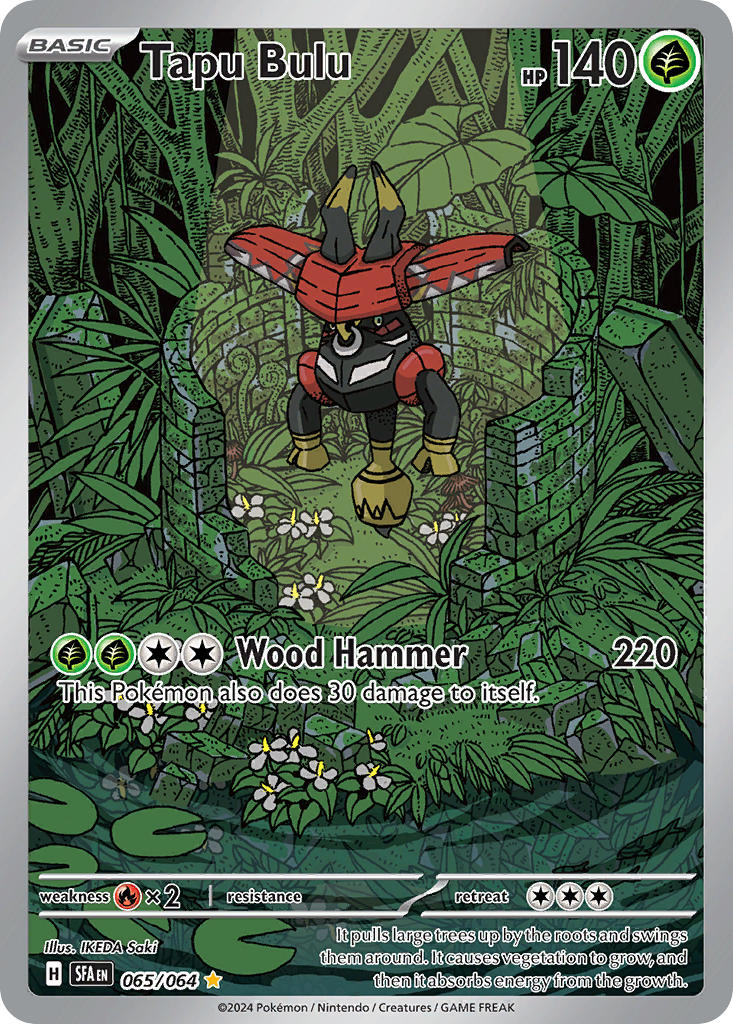 Tapu Bulu 065/064 Illustration Rare Shrouded Fable Pokémon card