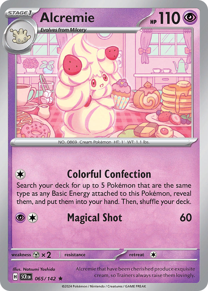 Alcremie 065/142 Rare Stellar Crown Pokémon card