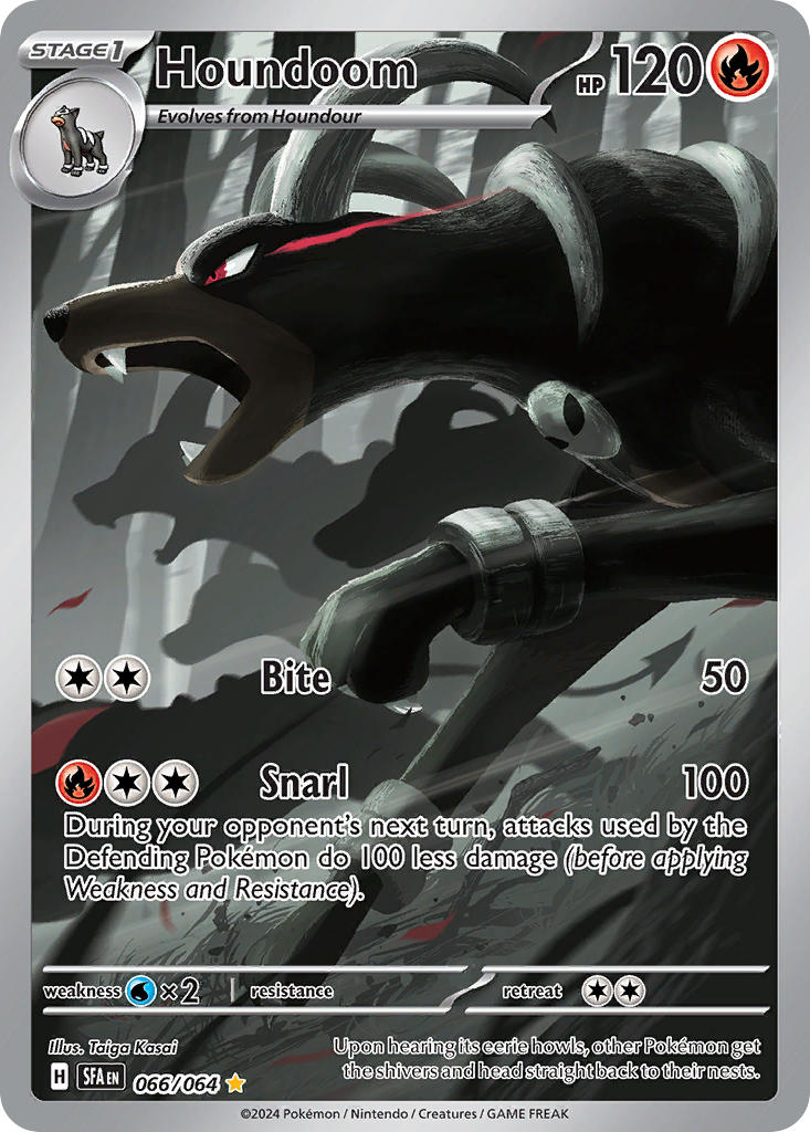 Houndoom 066/064 Illustration Rare Shrouded Fable Pokémon card