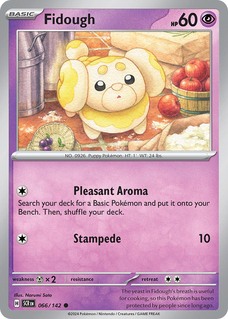 Fidough 066/142 Common Stellar Crown Pokémon card