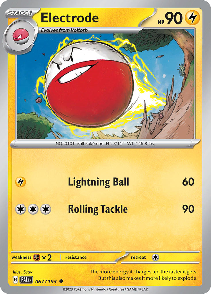Electrode 067/193 Rare Paldea Evolved Pokémon card