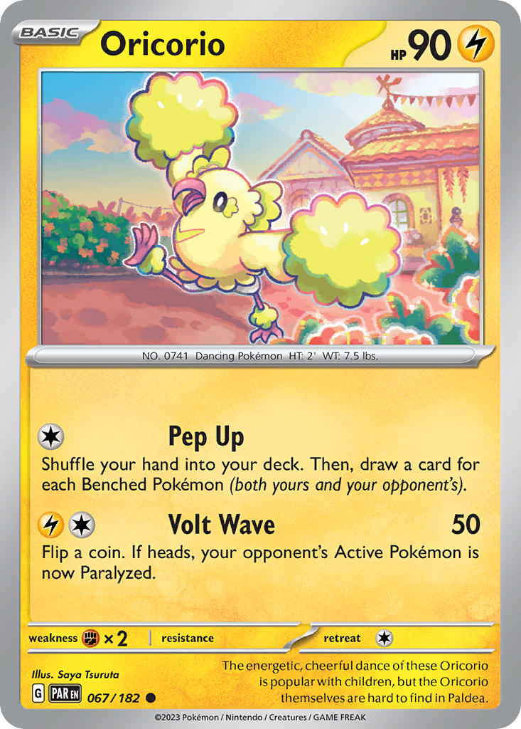 Oricorio 067/182 Common Paradox Rift Pokémon card